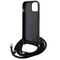 Karl Lagerfeld Crossbody Saffiano Metal Pin Karl &amp; Choupette case for iPhone 15 Plus - black | Techbox