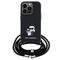 Karl Lagerfeld Crossbody Saffiano Metal Pin Karl &amp; Choupette case for iPhone 15 Pro - black - Apple Cases - Cases - Techbox