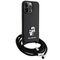 Karl Lagerfeld Crossbody Saffiano Metal Pin Karl &amp; Choupette Case for iPhone 15 Pro Max - Black | Techbox