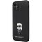 Karl Lagerfeld KLHCN61SMHKNPK case for iPhone 11 / Xr - black Silicone Ikonik Metal Pin - Uncategorized Cases (2) - Cases - Techbox