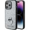 Karl Lagerfeld Fixed Glitter Choupette Logo Metal Pin Case for iPhone 15 Pro Max - Silver - Apple Cases - Cases - Techbox
