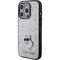 Karl Lagerfeld Fixed Glitter Choupette Logo Metal Pin Case for iPhone 15 Pro Max - Silver - Apple Cases - Cases - Techbox