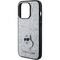 Karl Lagerfeld Fixed Glitter Choupette Logo Metal Pin Case for iPhone 15 Pro Max - Silver - Apple Cases - Cases - Techbox