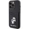 Karl Lagerfeld Saffiano Cardslot Karl&amp;Choupette Metal Pin case for iPhone 15 Pro - black | Techbox