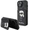 Karl Lagerfeld Saffiano Cardslots and Stand Monogram Ikonik Patch case for iPhone 15 - black | Techbox