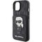 Karl Lagerfeld Saffiano Cardslots and Stand Monogram Ikonik Patch case for iPhone 15 - black | Techbox