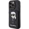 Karl Lagerfeld Saffiano Cardslots and Stand Monogram Ikonik Patch case for iPhone 15 Pro - black | Techbox