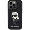 Karl Lagerfeld Saffiano Cardslots and Stand Monogram Ikonik Patch case for iPhone 15 Pro - black | Techbox