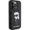 Karl Lagerfeld Saffiano Cardslots and Stand Monogram Ikonik Patch case for iPhone 15 Pro - black | Techbox