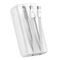 Mini power bank with built-in cables Joyroom JR-PBC06 30W 10000mAh - white | Techbox