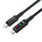 Acefast C7-03 USB-C USB-C 100W 1.2m cable with display - black - Cables & Adapters - Cables & Accessories - Techbox