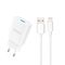 Dudao A4EU USB-A 2.1A wall charger - white + USB-A - Lightning cable | Techbox