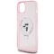 Karl Lagerfeld KLHMP15SHMRSKCP iPhone 15 6.1" pink/pink hardcase Ring Stand Karl&amp;Choupette MagSafe | Techbox