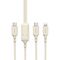 Dudao L7SF 2in1 cable USB-C - USB-C / Lightning 100W 1.2m - beige | Techbox