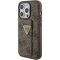 Guess Grip Stand 4G Triangle Strass case for iPhone 15 Pro - brown - Apple Cases - Cases - Techbox