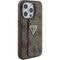 Guess Grip Stand 4G Triangle Strass case for iPhone 15 Pro - brown - Apple Cases - Cases - Techbox