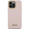 Guess Silicone Script Metal Logo & Frame case for iPhone 15 Pro - pink | Techbox