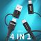 Wozinsky WNBAA 4in1 cable 2x USB-C 1x USB-A 1x Lightning 60W 1 m - black - Cables & Adapters - Cables & Accessories - Techbox