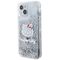 Hello Kitty Liquid Glitter Charms Kitty Head case for iPhone 14 - silver - Apple Cases - Cases - Techbox