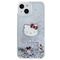 Hello Kitty Liquid Glitter Charms Kitty Head case for iPhone 14 - silver - Apple Cases - Cases - Techbox
