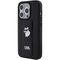 Karl Lagerfeld Gripstand Saffiano Choupette Pins case for iPhone 15 Pro Max - black - Apple Cases - Cases - Techbox