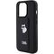 Karl Lagerfeld Gripstand Saffiano Choupette Pins case for iPhone 15 Pro Max - black - Apple Cases - Cases - Techbox