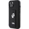 Karl Lagerfeld Gripstand Saffiano Karl&amp;Choupette Pins case for iPhone 15 - black - Apple Cases - Cases - Techbox