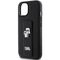 Karl Lagerfeld Gripstand Saffiano Karl&amp;Choupette Pins case for iPhone 15 Plus / 14 Plus - black - Apple Cases - Cases - Techbox