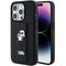 Karl Lagerfeld Gripstand Saffiano Karl&amp;Choupette Pins case for iPhone 15 Pro - black - Apple Cases - Cases - Techbox