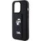 Karl Lagerfeld Gripstand Saffiano Karl&amp;Choupette Pins case for iPhone 15 Pro - black - Apple Cases - Cases - Techbox