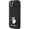 Karl Lagerfeld Silicone Choupette Metal Pin case for iPhone 15 Plus / 14 Plus - black | Techbox