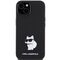 Karl Lagerfeld Silicone Choupette Metal Pin case for iPhone 15 Plus / 14 Plus - black | Techbox
