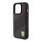 Ferrari Perforated Waves Metal Logo case for iPhone 15 Pro - black | Techbox