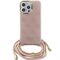 Guess Crossbody Cord 4G Print case for iPhone 15 Pro - pink | Techbox
