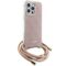 Guess Crossbody Cord 4G Print case for iPhone 15 Pro - pink | Techbox