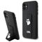 Karl Lagerfeld Gripstand Saffiano Choupette Pins Case for iPhone 11 / Xr - Black - Uncategorized Cases (2) - Cases - Techbox