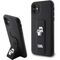 Karl Lagerfeld Gripstand Saffiano Karl&amp;Choupette Pins case for iPhone 11 / Xr - black - Uncategorized Cases (2) - Cases - Techbox