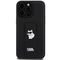 Karl Lagerfeld Gripstand Saffiano Choupette Pins case for iPhone 13 Pro Max - black | Techbox