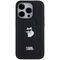 Karl Lagerfeld Gripstand Saffiano Choupette Pins case for iPhone 14 Pro - black | Techbox