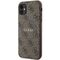 Guess GUHMN61G4GFRW iPhone 11 6.1" / Xr brown/brown hardcase 4G Collection Leather Metal Logo MagSafe | Techbox