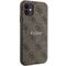 Guess GUHMN61G4GFRW iPhone 11 6.1" / Xr brown/brown hardcase 4G Collection Leather Metal Logo MagSafe | Techbox