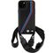 BMW M Edition Carbon Tricolor Lines &amp; Strap case for iPhone 15 / 14 / 13 - black | Techbox