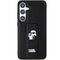 Karl Lagerfeld Gripstand Saffiano Karl&amp;Choupette Pins case for Samsung Galaxy S24+ - black | Techbox