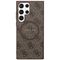 Guess 4G Collection Leather Metal Logo MagSafe Case for Samsung Galaxy S24 Ultra - Brown | Techbox