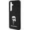 Karl Lagerfeld Fixed Glitter Ikonik Logo Metal Pin case for Samsung Galaxy S24+ - black - Samsung Cases - Cases - Techbox