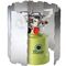 Wind shield for a camping stove burner - silver