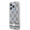 DKNY IML Checkered Mono Pattern &amp; Printed Stripes MagSafe case for iPhone 13 Pro Max - beige | Techbox