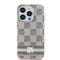 DKNY IML Checkered Mono Pattern &amp; Printed Stripes MagSafe case for iPhone 14 Pro - beige
