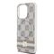 DKNY IML Checkered Mono Pattern &amp; Printed Stripes MagSafe case for iPhone 14 Pro - beige
