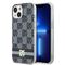 DKNY IML Checkered Mono Pattern &amp; Printed Stripes MagSafe Case for iPhone 15/14/13 - Black | Techbox